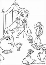 Coloring Pages Belle Printable Print sketch template