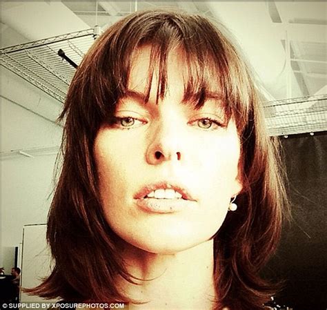 milla jovovich posts snaps of her new fringe cut for italian fashion