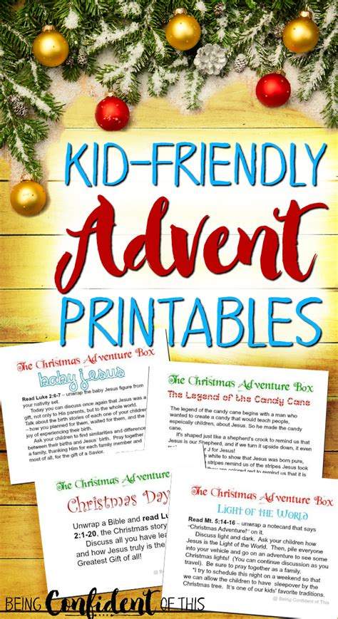 kid friendly advent printables  confident