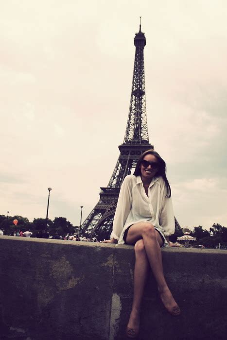 Brunette Eiffel Tower And France Image 302873 On
