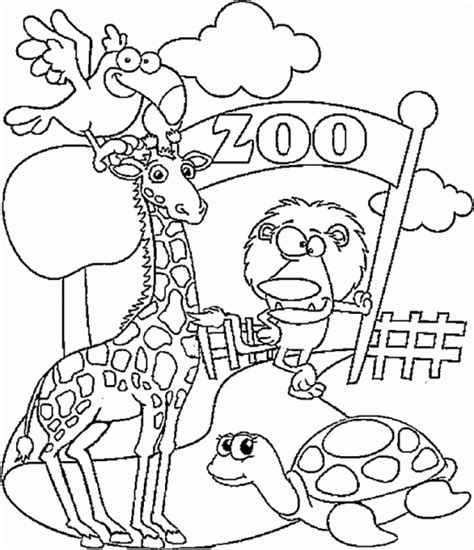 view coloring sheet zoo animals background coloring pages