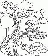 Zoo Animals Kids Printable Ausmalbilder Kindergarten Colouring Everfreecoloring Tiere Zoos sketch template