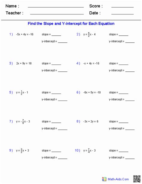 linear equations worksheet  chessmuseum template library