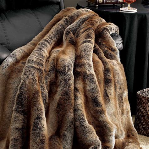 limited edition faux fur throw coyote fabulous furs touch  modern