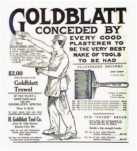 trowel  masonry tool collector resource history  goldblatt tool