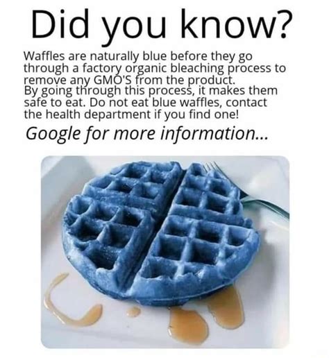 Did You Know Waffles Are Naturally Blue Before They Go Through A