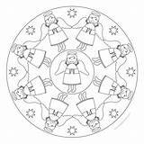 Engel Weihnachtsmandala Ausmalbilder Malvorlagen Mandalas Nikolaus Grundschule Christkind Kigaportal Besuchen sketch template