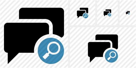 chat search icon symbol duo professional stock icon   sets