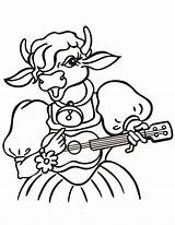 Cow Coloring Guitar Pages Cute Playing Ukelele Cartoon Clipart Cliparts Library Cows Cartoons Sheet Colouring Popular Gif Clip Xcolorings Coloringhome sketch template