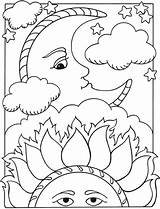 Moon Coloring Pages Festival Getcolorings sketch template