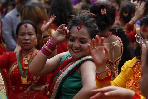hindu women mark teej festival valley the kathmandu post
