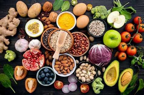 premium photo ingredients   healthy foods selection