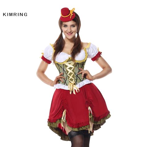 kimring german wench halloween costume peasant maid dress cosplay beer