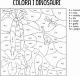 Colora Dinosauri Calcola Numeri Schede Tabelline Enigmistica Matematica Stampare Vitalcom sketch template