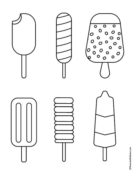 simple  delicious ice cream coloring page    summer ice