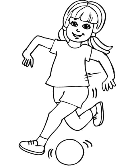 girl playing football soccer topcoloringpagesnet