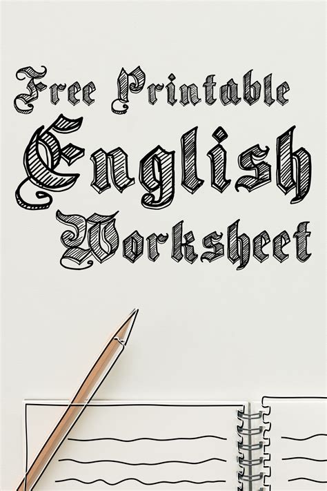 printable english worksheets