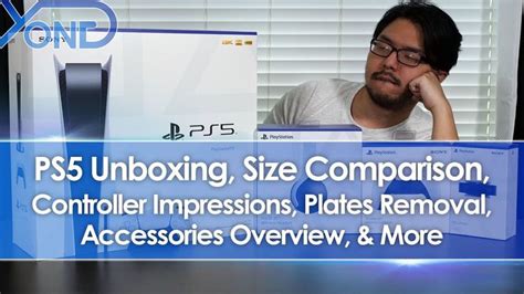 ps unboxing size comparison controller plates removal accessories