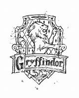 Gryffindor Gryffondor Dessin Hogwarts Quatre Poudlard Watercolor sketch template