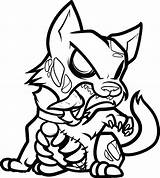 Cat Scary Drawing Coloring Pages Kitty Hello Zombie Getdrawings sketch template