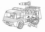 Lego Coloring Firetruck Pages Kids Printable Duplo City Fireman Sheets sketch template