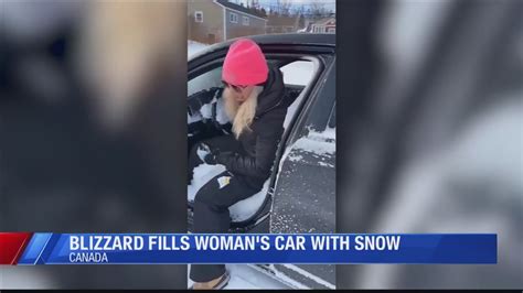 Canadian Woman Finds Snowy Surprise In Car Youtube