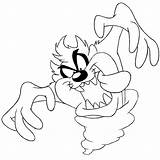 Taz Looney Tunes Devil Elmer Fudd Tazmanian Drawings Coloringhome sketch template