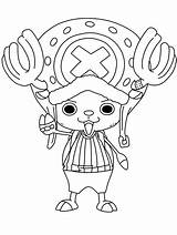 Chopper Coloring Printable Pages Happy Piece Anime Categories Kids sketch template