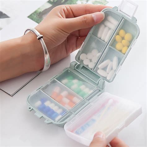 pc portable pill box case organizer plastic storage container box