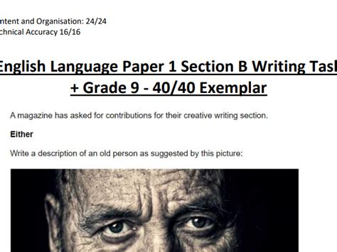 gcse creative writing examples grade