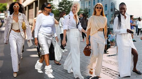 white outfits  women  wear    summer ends vogue