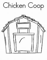 Coop Chicken Coloring Pages Netart sketch template