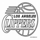Coloring Clippers Angeles Los Pages Nba Basketball Miami Heat Colormegood Sports sketch template