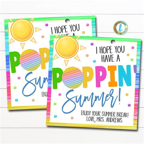 pop  gift tags hope    poppin summer pop  gift labels