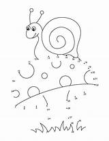 Dots Connect Numbers 30 Coloring Dot Worksheets Pages Printable 20 Math Kids Number Mushroom Snail Join Creation Clipart Worksheet Color sketch template