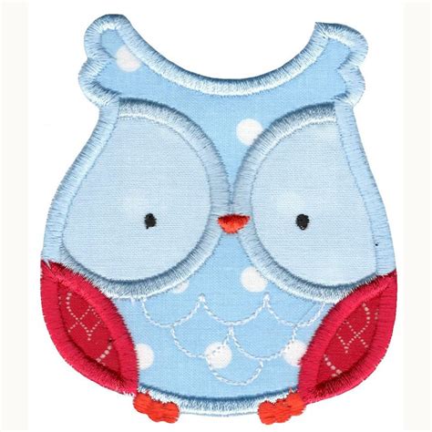 adorable owl applique   sizes products swak embroidery