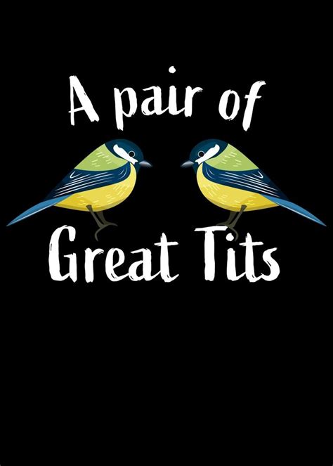 A Pair Of Great Tits Poster By Qwertydesigns Displate