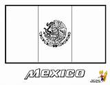 Flag Mexico Coloring Mexican Pages Printable Flags Color Print Kids Countries Outline Clipart Sheet Sheets Drawings Drawing Indian Yescoloring Printout sketch template