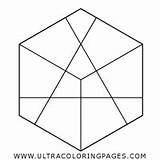 Colorear Cubo Hexagonal Patrón sketch template