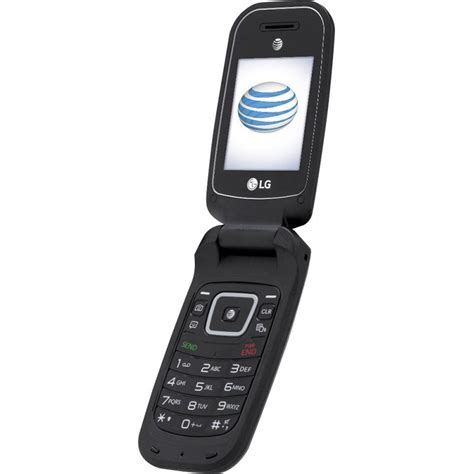 lg  att prepaid basic  flip phone black carrier locked