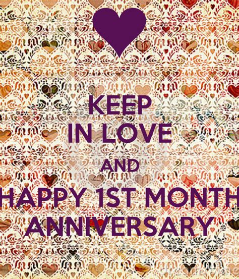 Keep In Love And Happy 1st Month Anniversary Poster Juliana