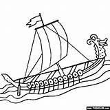 Viking Ship Coloring Pages Boat Battleship Drawing Submarine Longboat Color Outline Sailboat Rocket Transport Printable Pirate Ships Speedboat Water Outlines sketch template