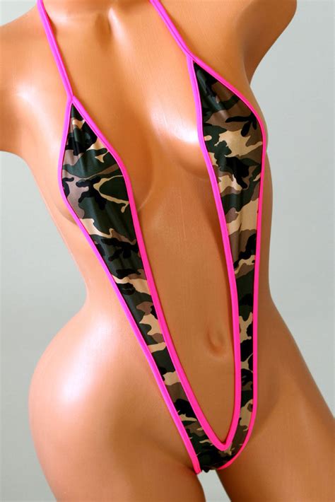 camouflage and hot pink slingshot bikini swimxotic