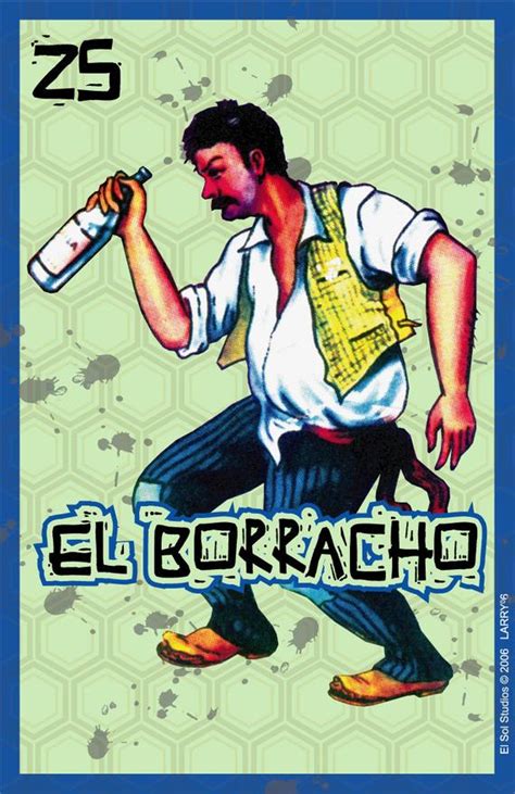 El Borracho The Drunk Mexican Loteria Inspired Magnet