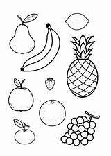 Frutta Stampare sketch template