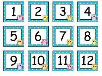 numbers  calendars   toddlers  calendar template