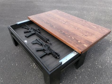 modern sliding top gun safe coffee table liberty home concealment