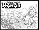 Rahab Coloring Bible Pages Heroes School Sunday Sheets Crafts Kids Homeschool sketch template