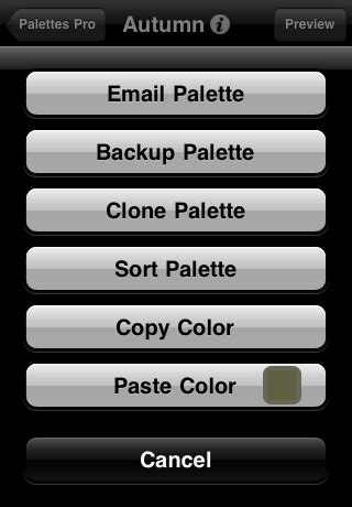 palettes screenshots