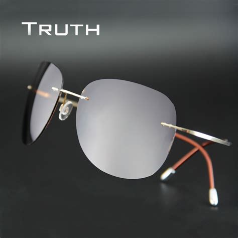 truth rimless aviators sunglasses titanium polarized sunglasses luxury